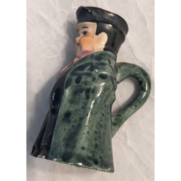 2 Toby Pitcher Japan Miniature Jug Creamer Ceramic Man Mug Style Vtg Colonial - Picture 9 of 16